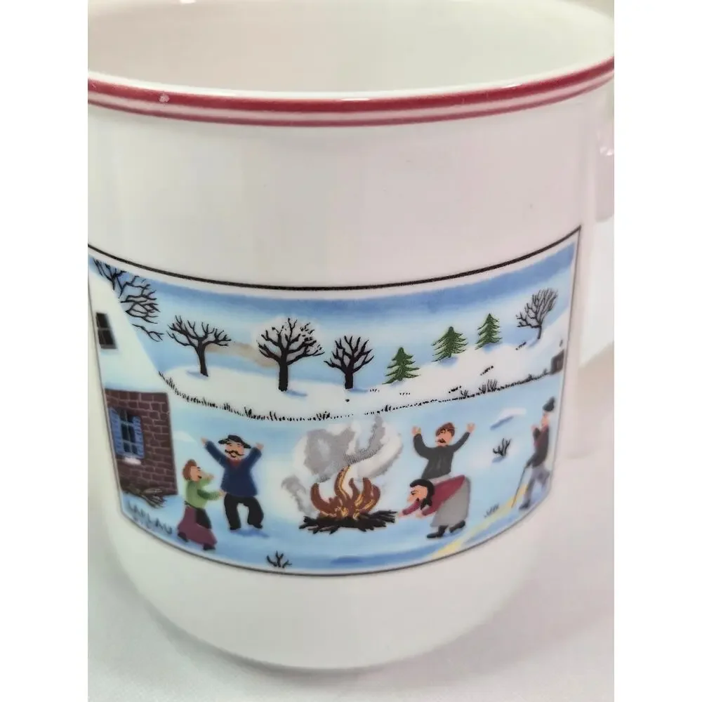 Villeroy and Boch Naif Christmas Cups Set of 2 Luxembourg Vitro Porcelain